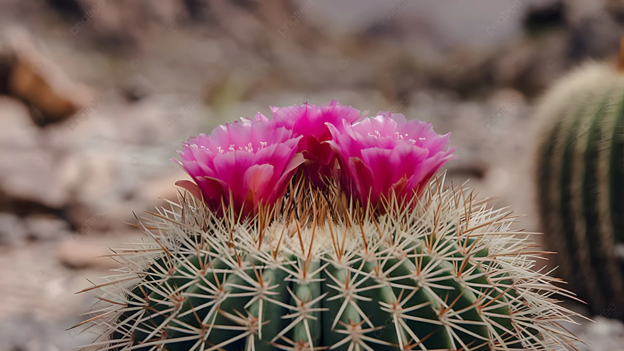 10 Succulents With Beautiful Red Flowers 2 Barrel cactus