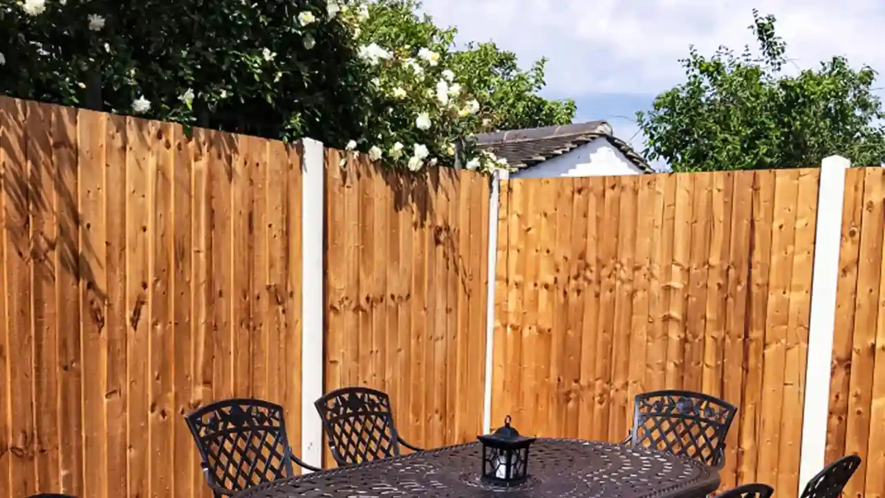 Painting wooden fence