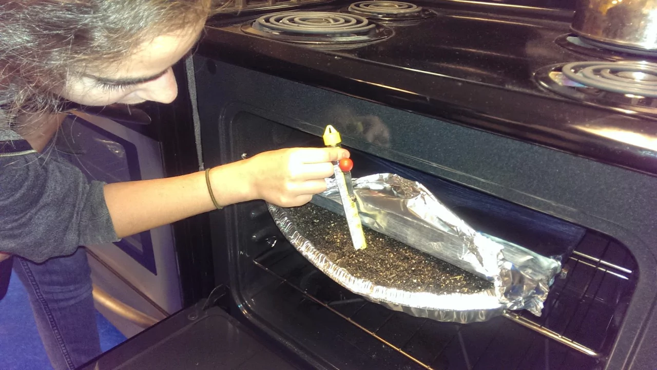 Sterilize soil in the oven