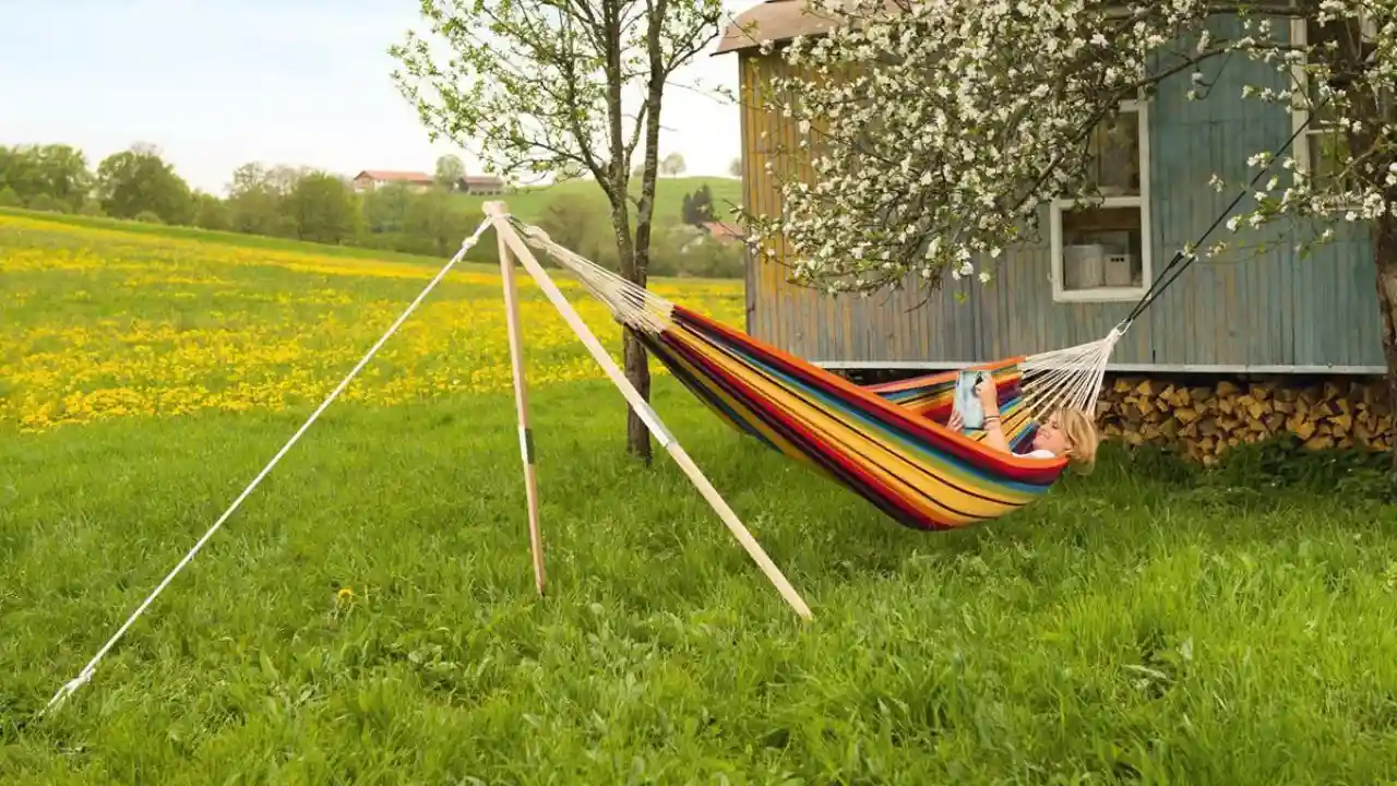 How to Hang a Hammock Without Trees
