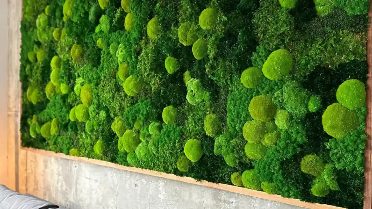 Living moss wall at home