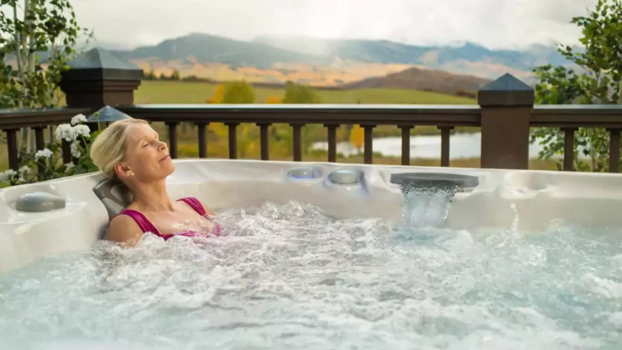 Draining hot tub summer