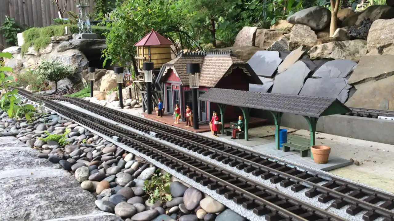 Garden train tracks