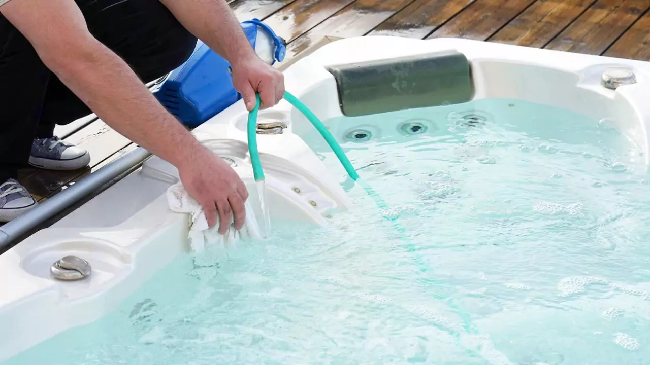 Hot tub draining cleaning tips
