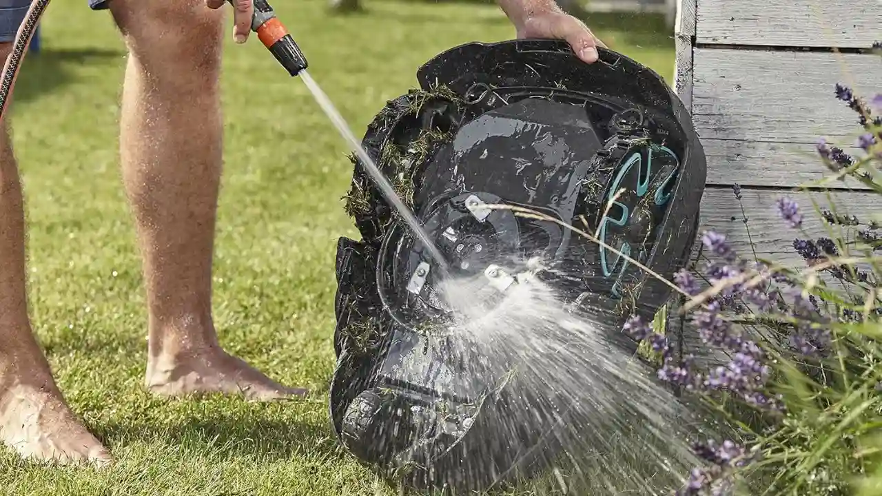 Inspect and clean your robotic mower at least once a week
