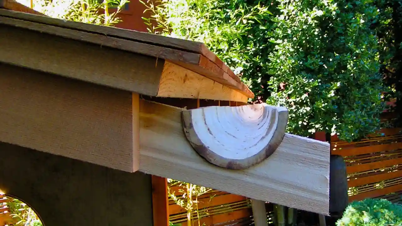 Wooden gutters