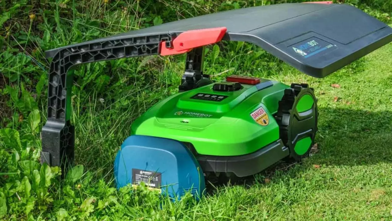 Best Robotic Lawn Mowers UK – 7 Amazing Robot mowers 3 Garden robot mower parked