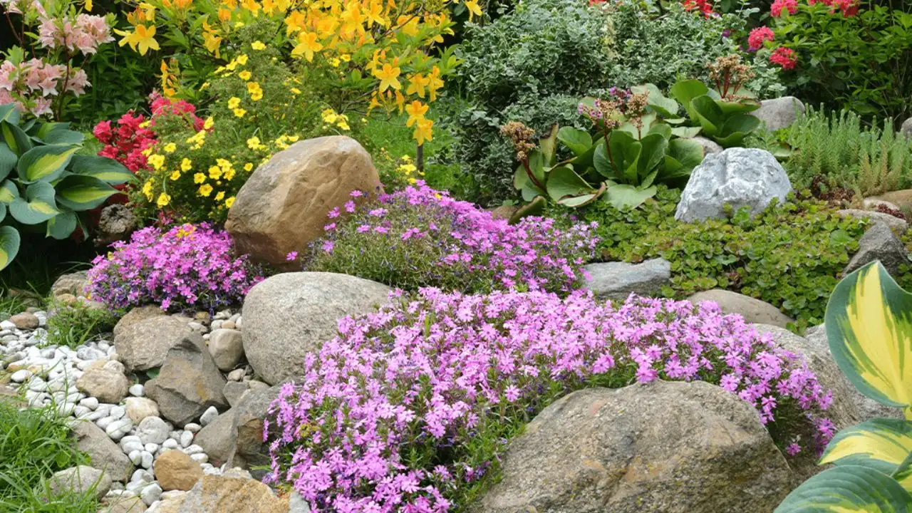 18 Cute Garden Rock Ideas: Achieving a Natural and Relaxing Landscape 6 Round boulder rock garden