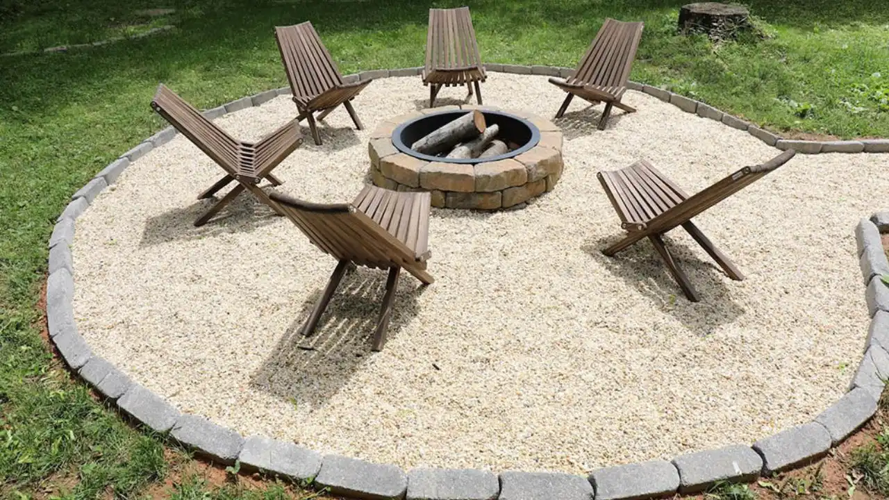 Best gravel for fire pit seating area 3 River Rock